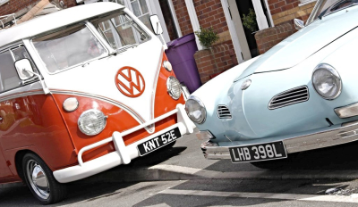VW Splitscreen & VW Karmann Ghia pair